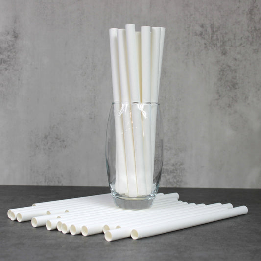 White Paper Straws (12mm x 230mm)
