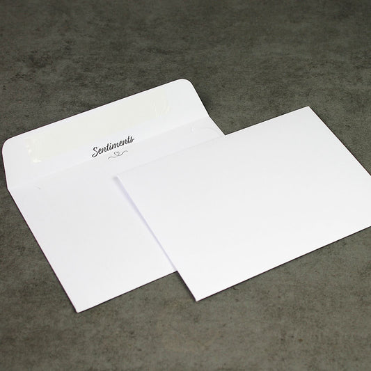 134x184mm White Straight Flap Peel and Seal Wallet