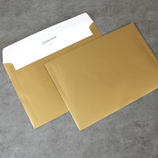 C5 162x229mm Gold Peel & Seal Envelopes (None Window)