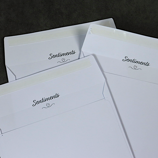 165 x 165mm White Straight Flap Peel and Seal Wallet