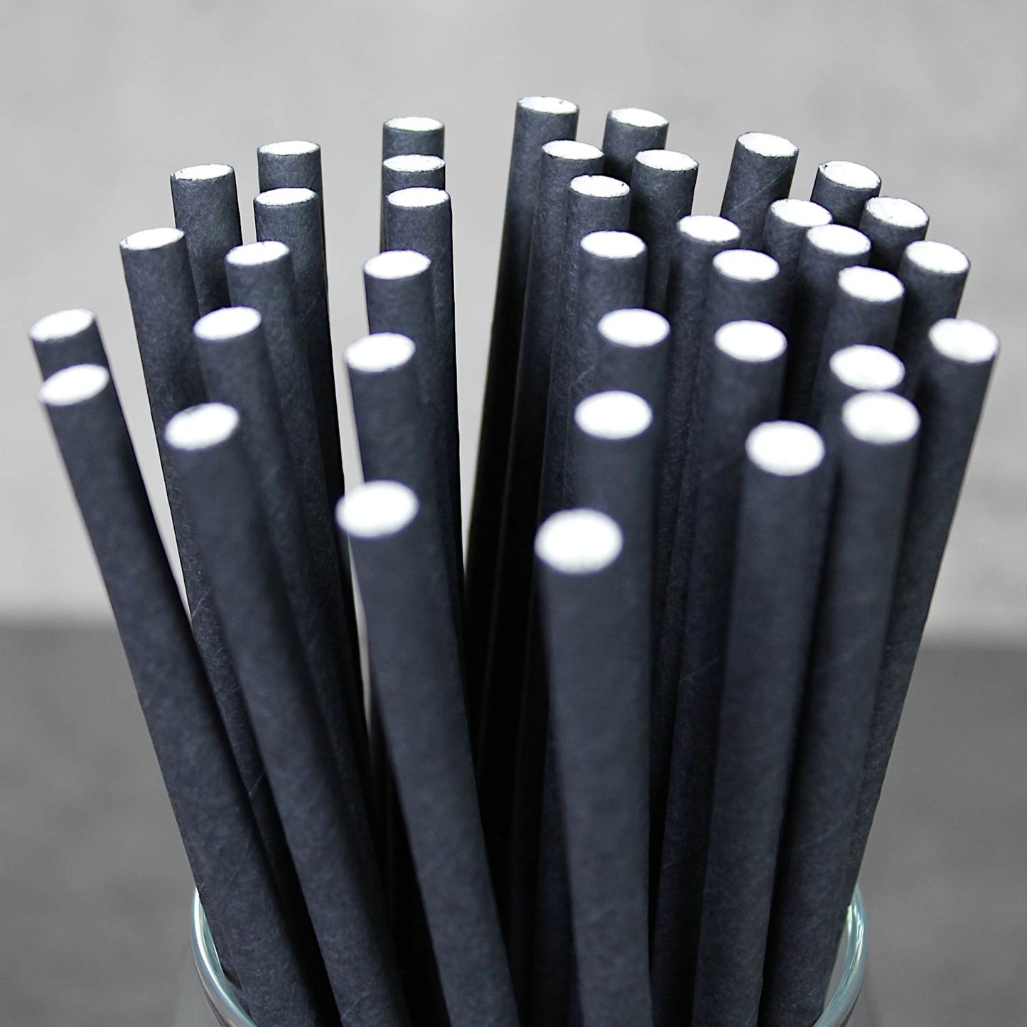 Midnight Black Paper Straws (6mm x 200mm)