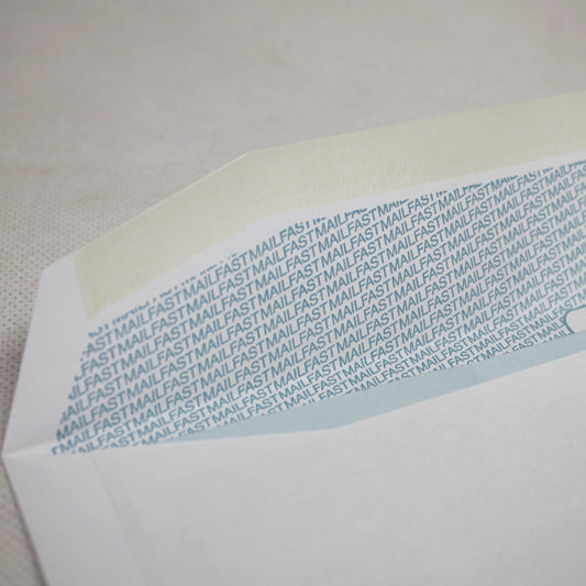 111x235mm DL+ White Gummed Envelopes (Window 35x90mm)