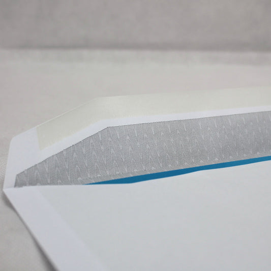 114x235mm DL+ White Gummed Envelopes (Window 45x90mm)