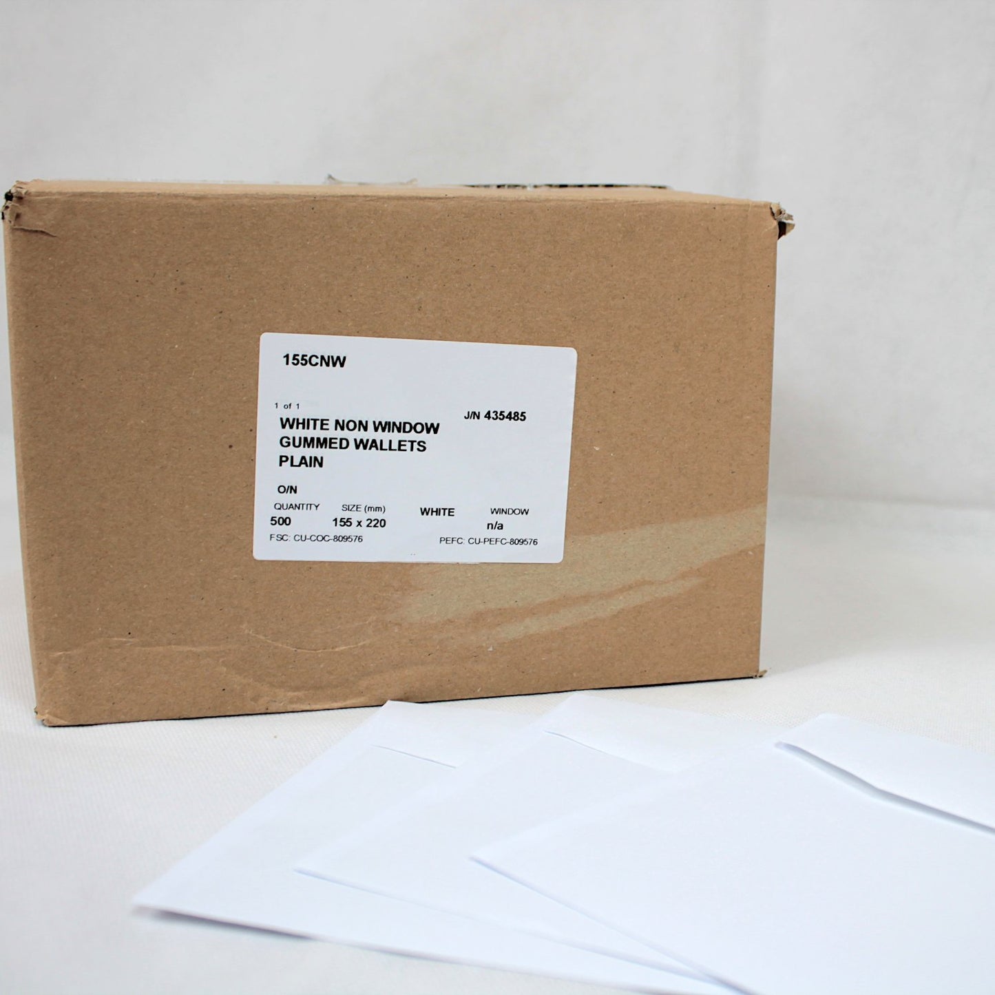 155x220mm C5- White Gummed Envelopes (None Window / 80gsm White)