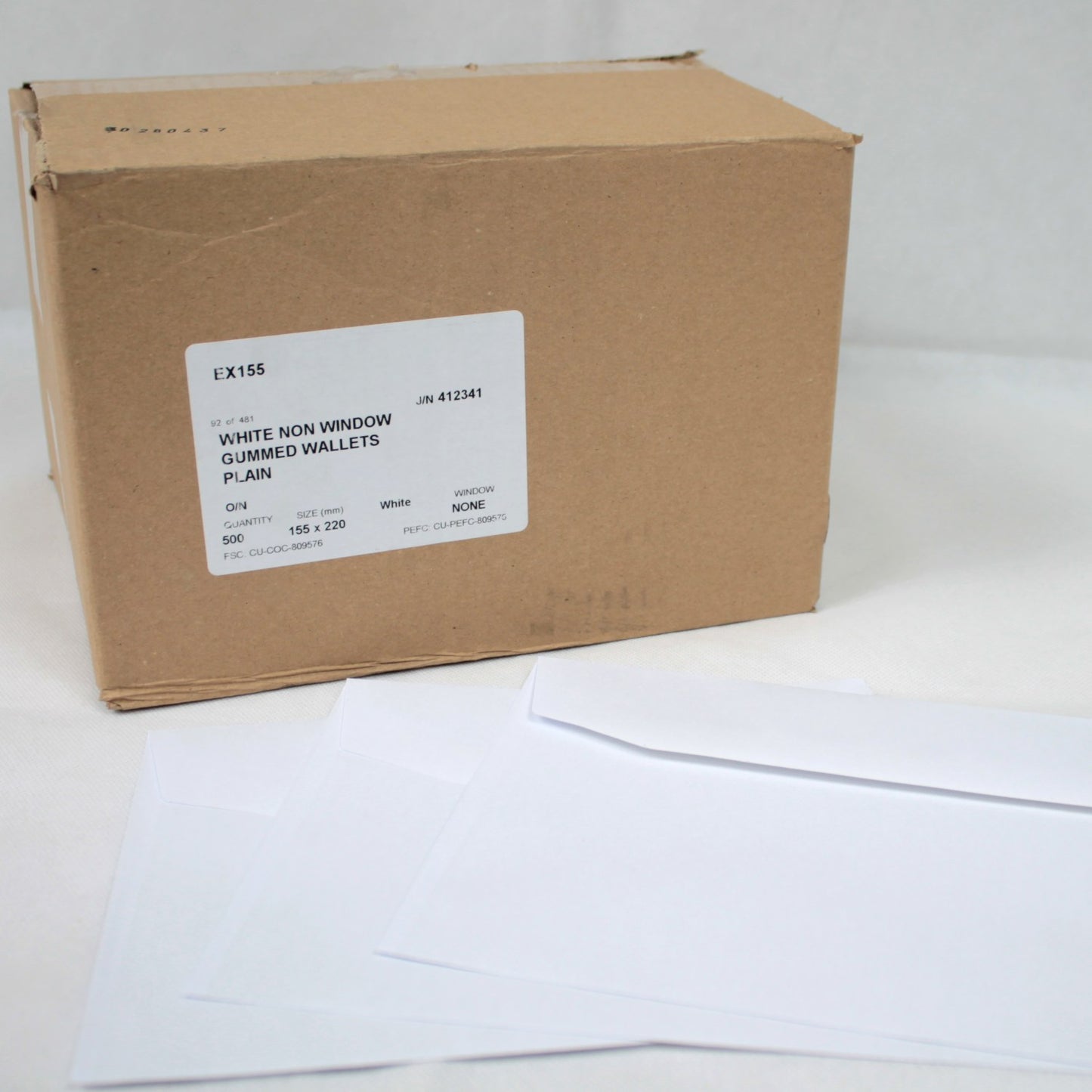 155x220mm C5- White Gummed Envelopes (None Window / 90gsm White)
