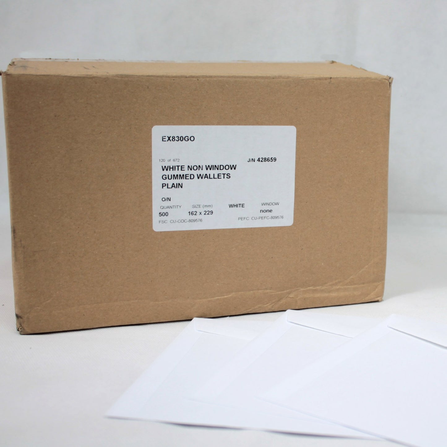 162x229mm C5 White Gummed Envelopes (None Window)