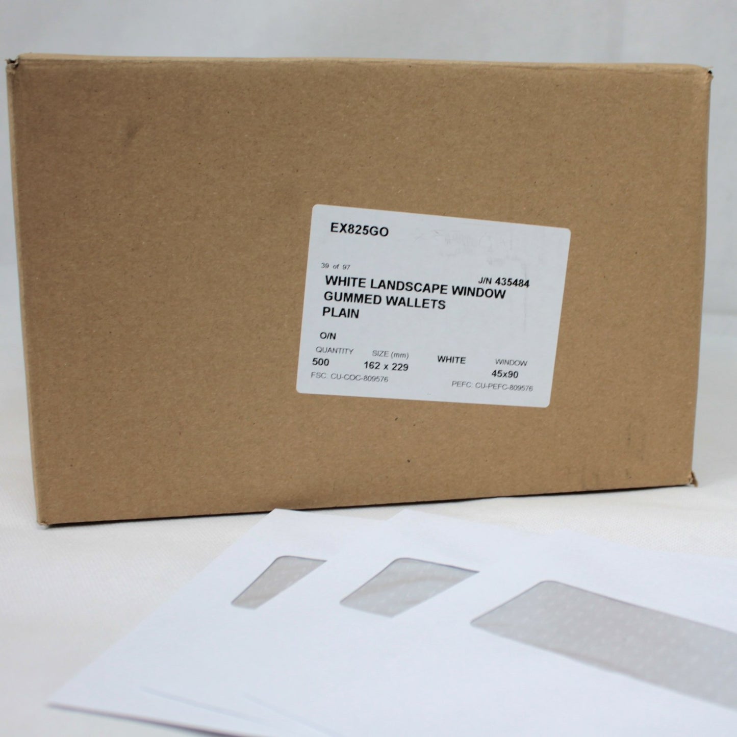 162x229mm C5 White Gummed Envelopes (Window 45x90mm / 20mm left, 72mm up)