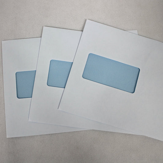 162x235mm C5+ White Gummed Envelopes (Window 45x90mm / Outside Seams)