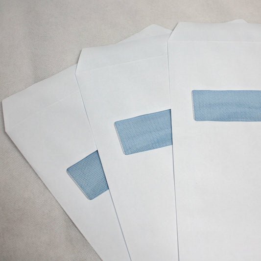 324x229mm C4 White Self Seal Envelopes (Window 40x105mm)