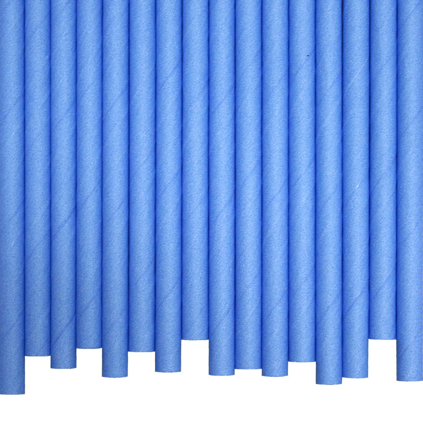 Blue Paper Straws (8mm x 200mm) - Quality Drinking Straws for Smoothies and Milkshakes - Intrinsic Paper Straws