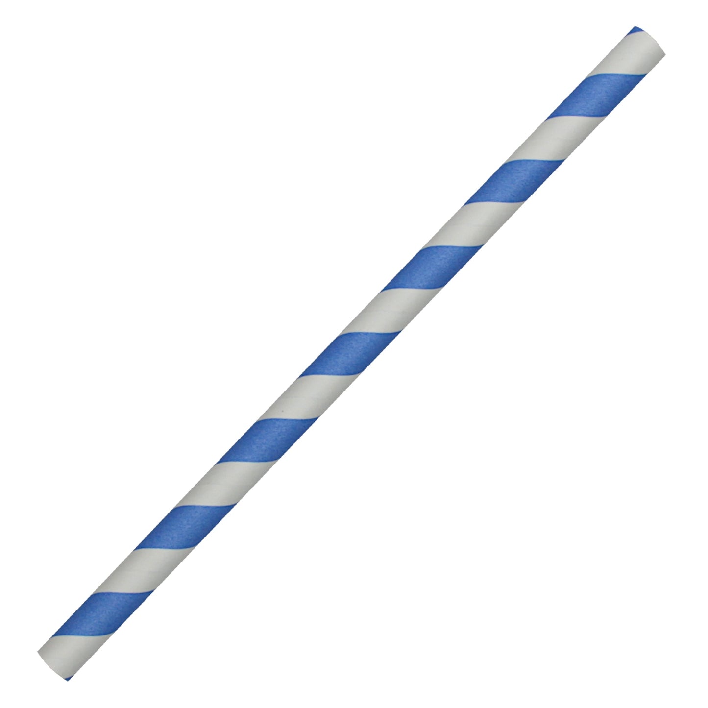 Blue & White Striped Paper Straws (10mm x 200mm) - Quality Drinking Straws for Smoothies and Milkshakes - Intrinsic Paper Straws