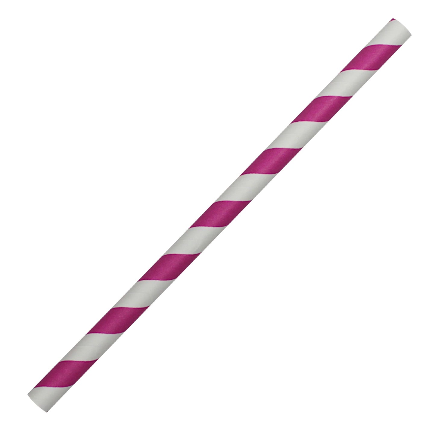 Pink & White Striped Paper Straws (10mm x 200mm) - Quality Drinking Straws for Smoothies and Milkshakes - Intrinsic Paper Straws