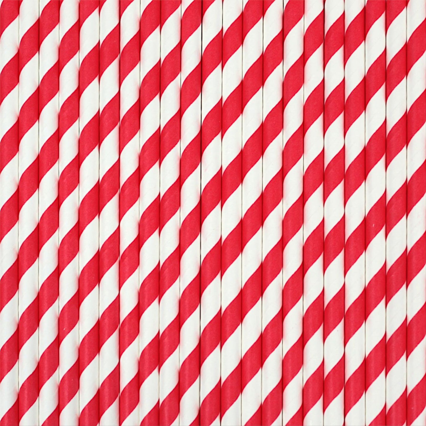 Bright Red & White Striped Paper Straws (6mm x 200mm) - Quality Drinking Straws - Intrinsic Paper Straws