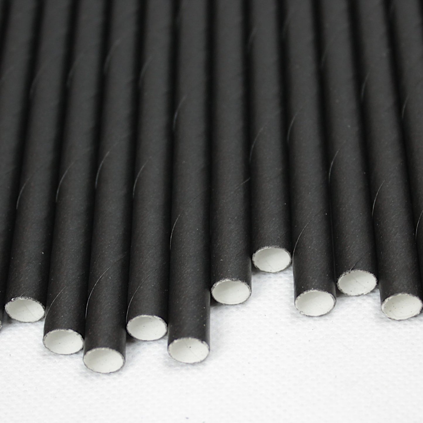 Black Paper Straws (8mm x 200mm) - Quality Drinking Straws for Smoothies and Milkshakes - Intrinsic Paper Straws