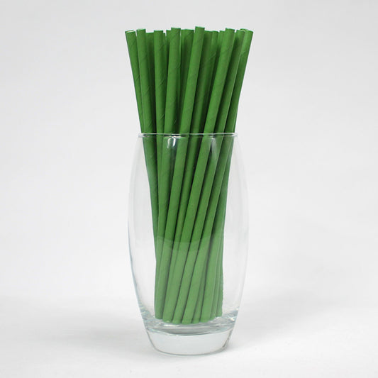 Green Paper Straws (6mm x 200mm) - Quality Drinking Straws - Intrinsic Paper Straws