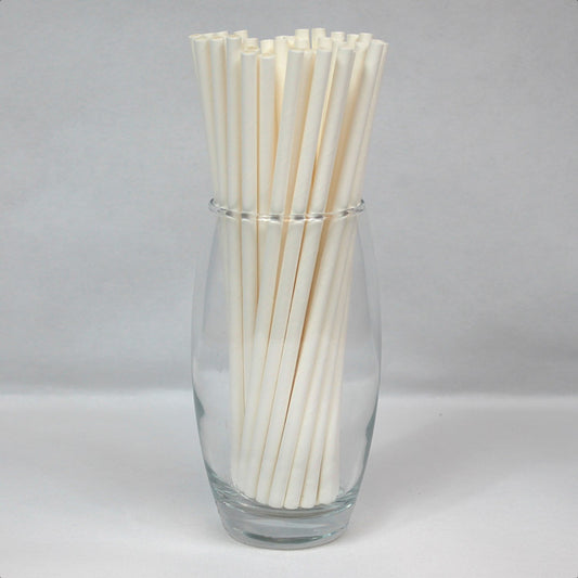 Individually Wrapped White Paper Straws (6mm x 200mm) - Intrinsic Paper Straws