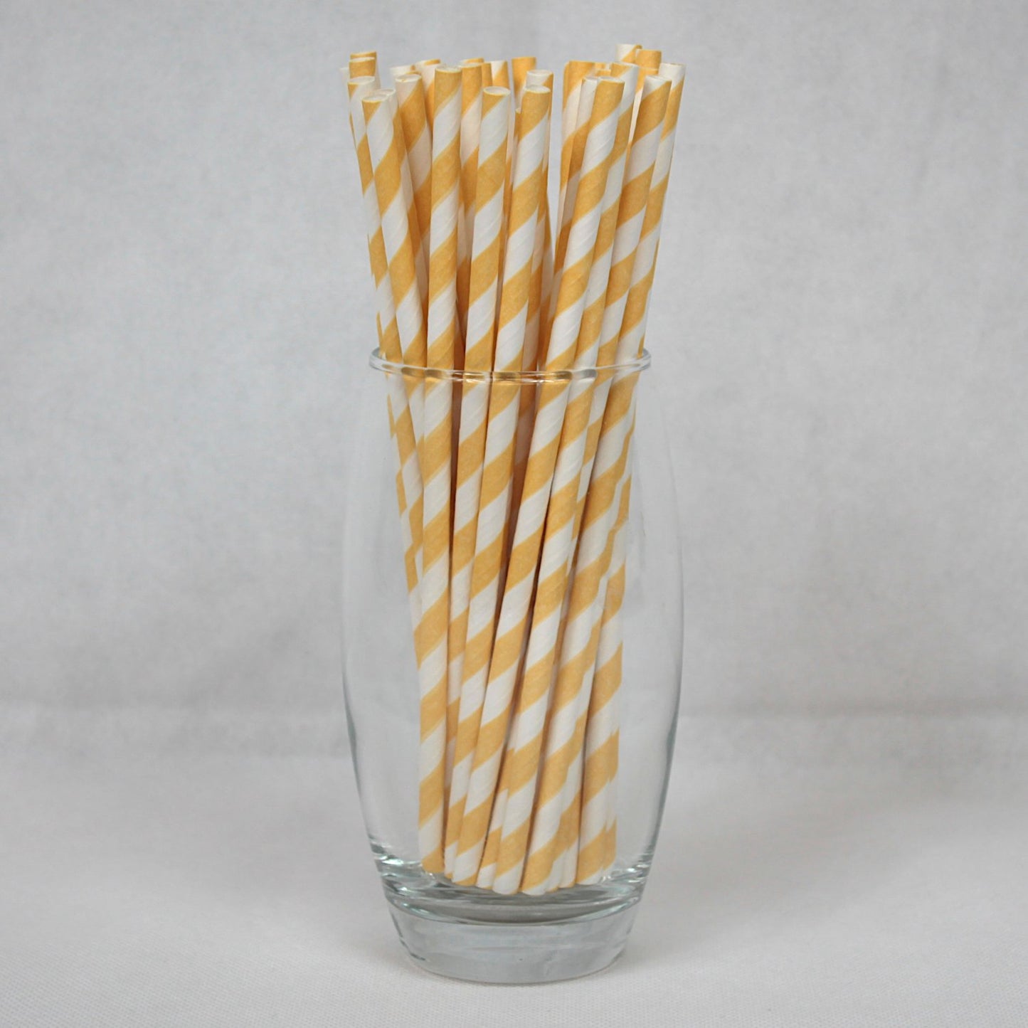 Yellow Striped Paper Straws (6mm x 200mm)