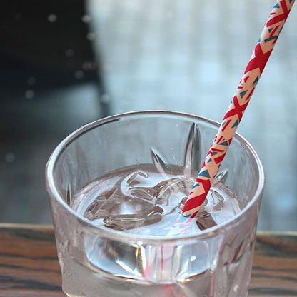 Union Jack Paper Straws (6mm x 200mm)