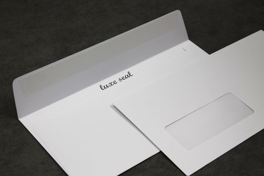 DL 110x220mm White Peel & Seal Envelopes (Window 35x90mm)