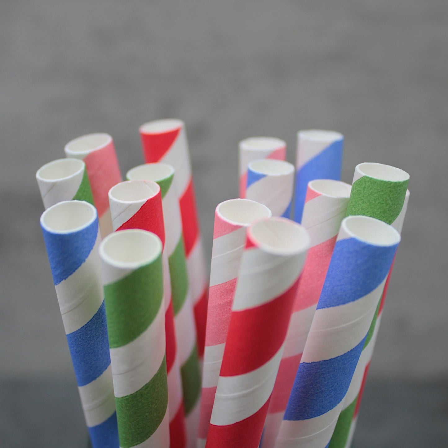 Mixed Striped Paper Straws (10mm x 200mm)