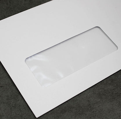 DL 110x220mm White Peel & Seal Envelopes (Window 35x90mm)