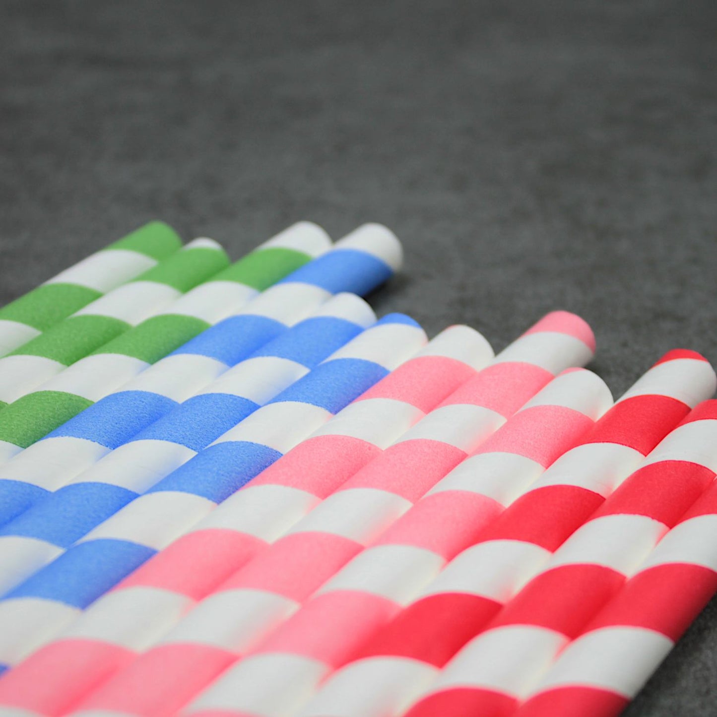 Mixed Striped Paper Straws (10mm x 200mm)