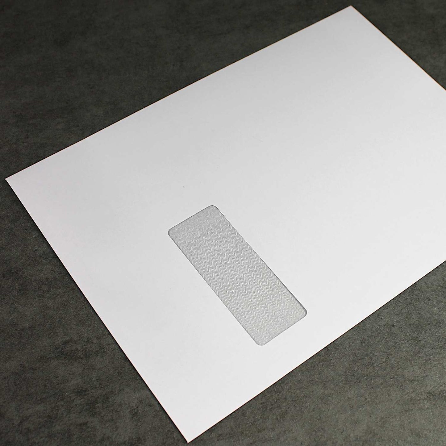 229x324mm C4 White Gummed Window Wallet Envelopes (Window 105x40mm)