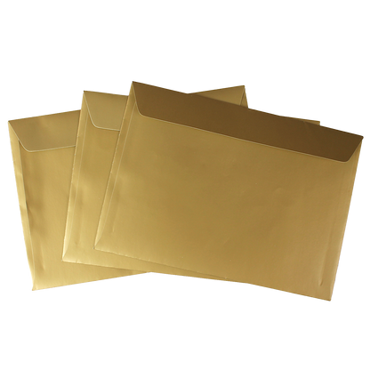 C5 162x229mm Gold Peel & Seal Envelopes (None Window)