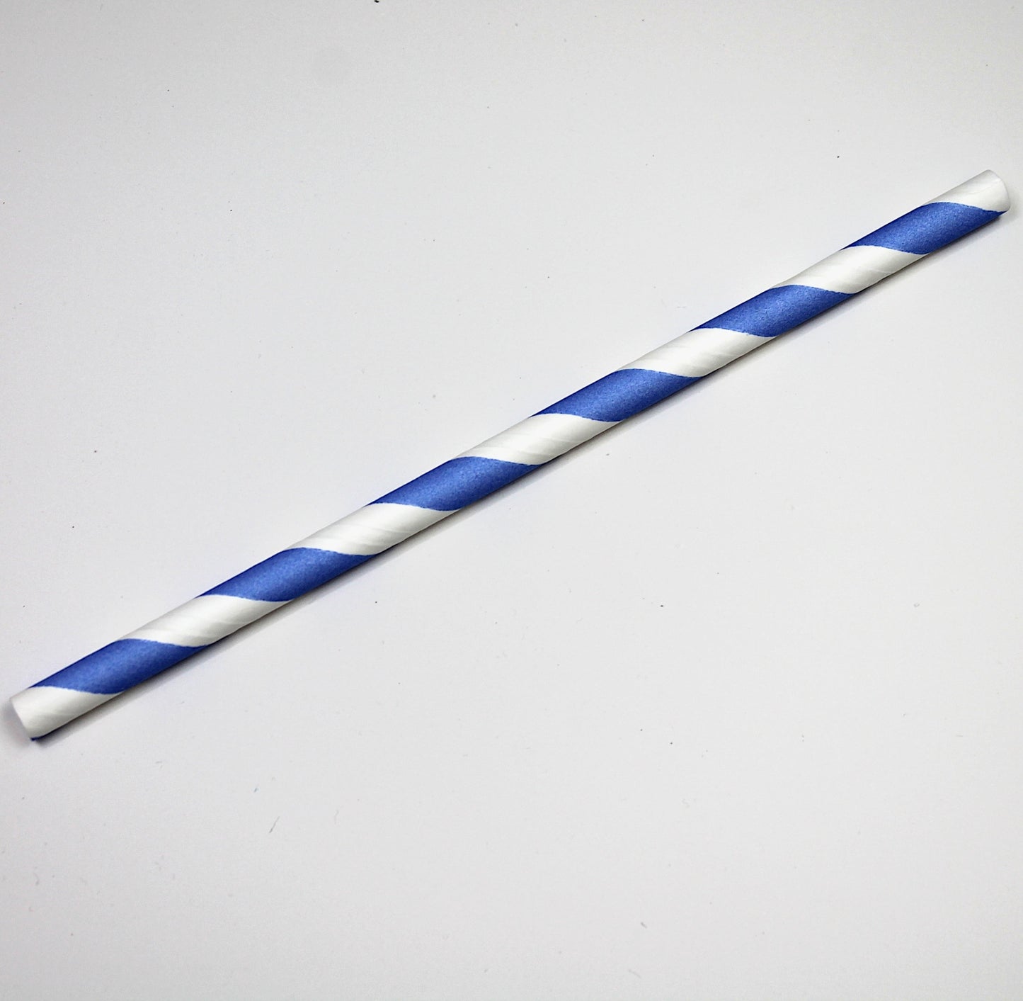 Blue Striped Paper Straws (8mm x 200mm)