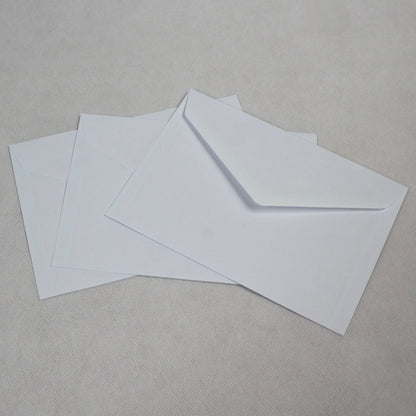 114x162mm C6 White Gummed Envelopes (None Window)