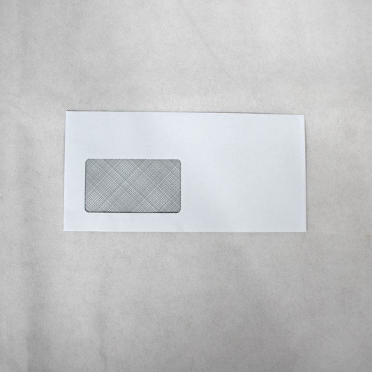 114x229mm DL+ White Gummed Envelopes (Window 50x90mm)