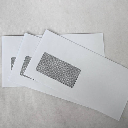 114x229mm DL+ White Gummed Envelopes (Window 45x90mm)