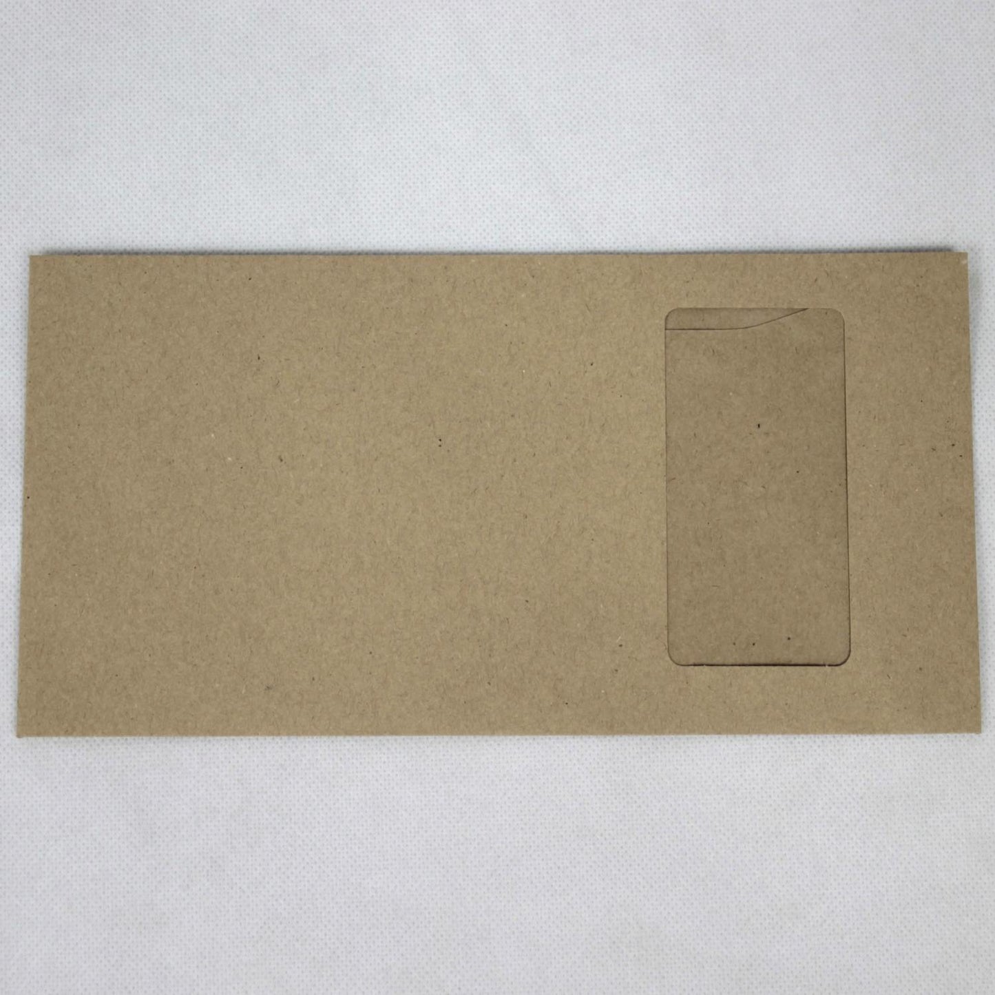 121x235mm DL+ Manilla Gummed Envelopes (Window 90x45mm / 159mm left, 16mm)
