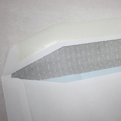 121x235mm DL+ White Gummed Envelopes (Window 35x90mm / 20mm left, 25mm up)