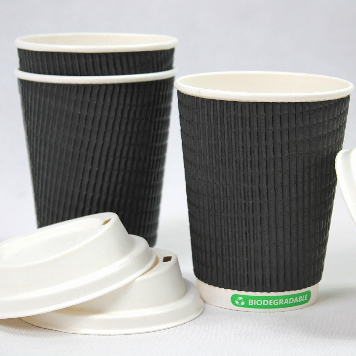 12oz Triple Wall Black Paper Cups