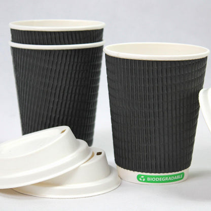 12oz Triple Wall Black Paper Cups
