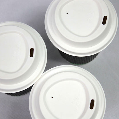 12oz White Bagasse Lids