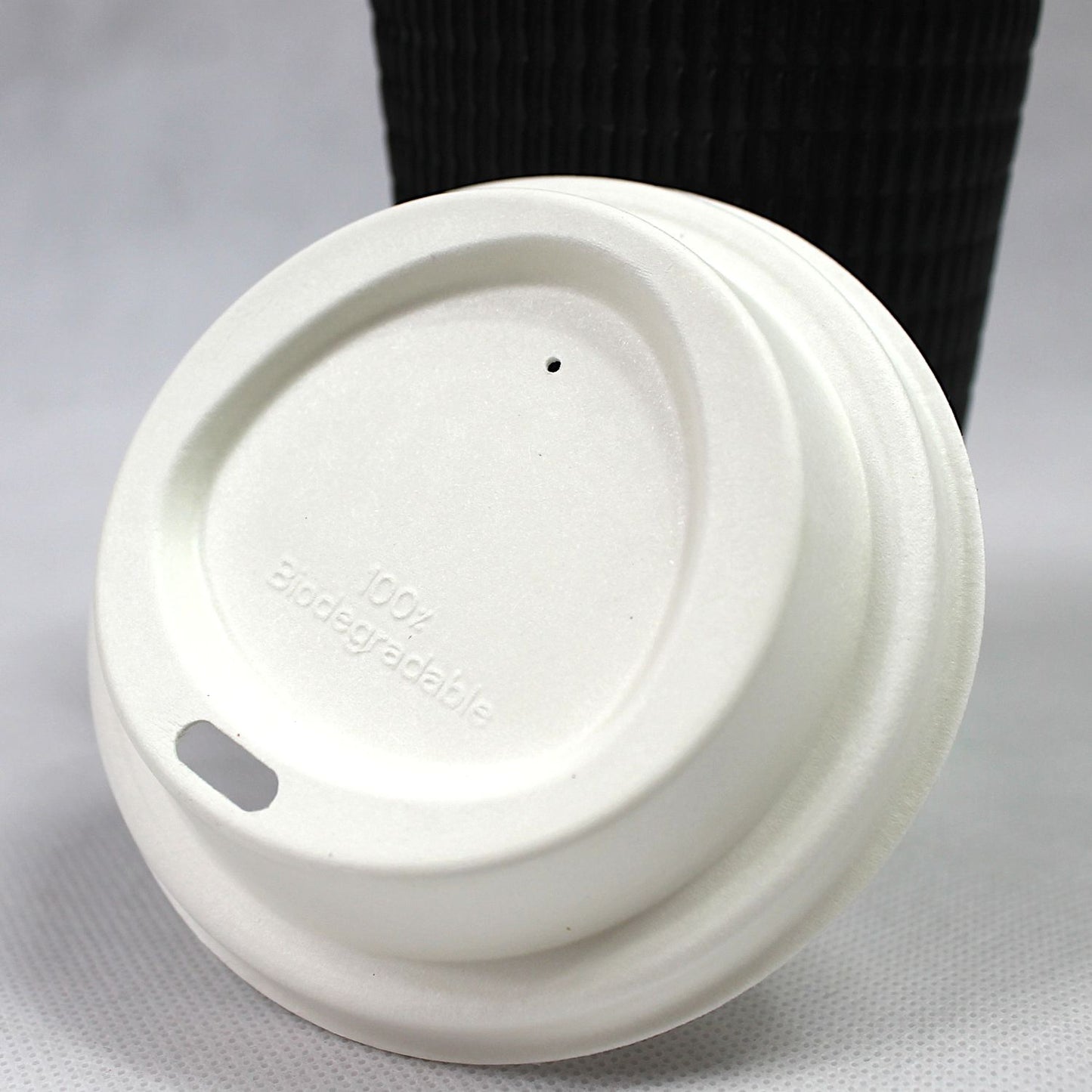 12oz White Bagasse Lids