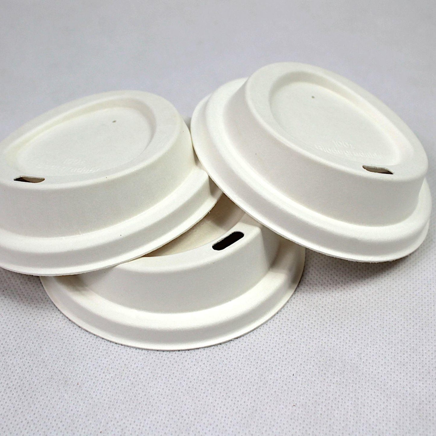 12oz White Bagasse Lids