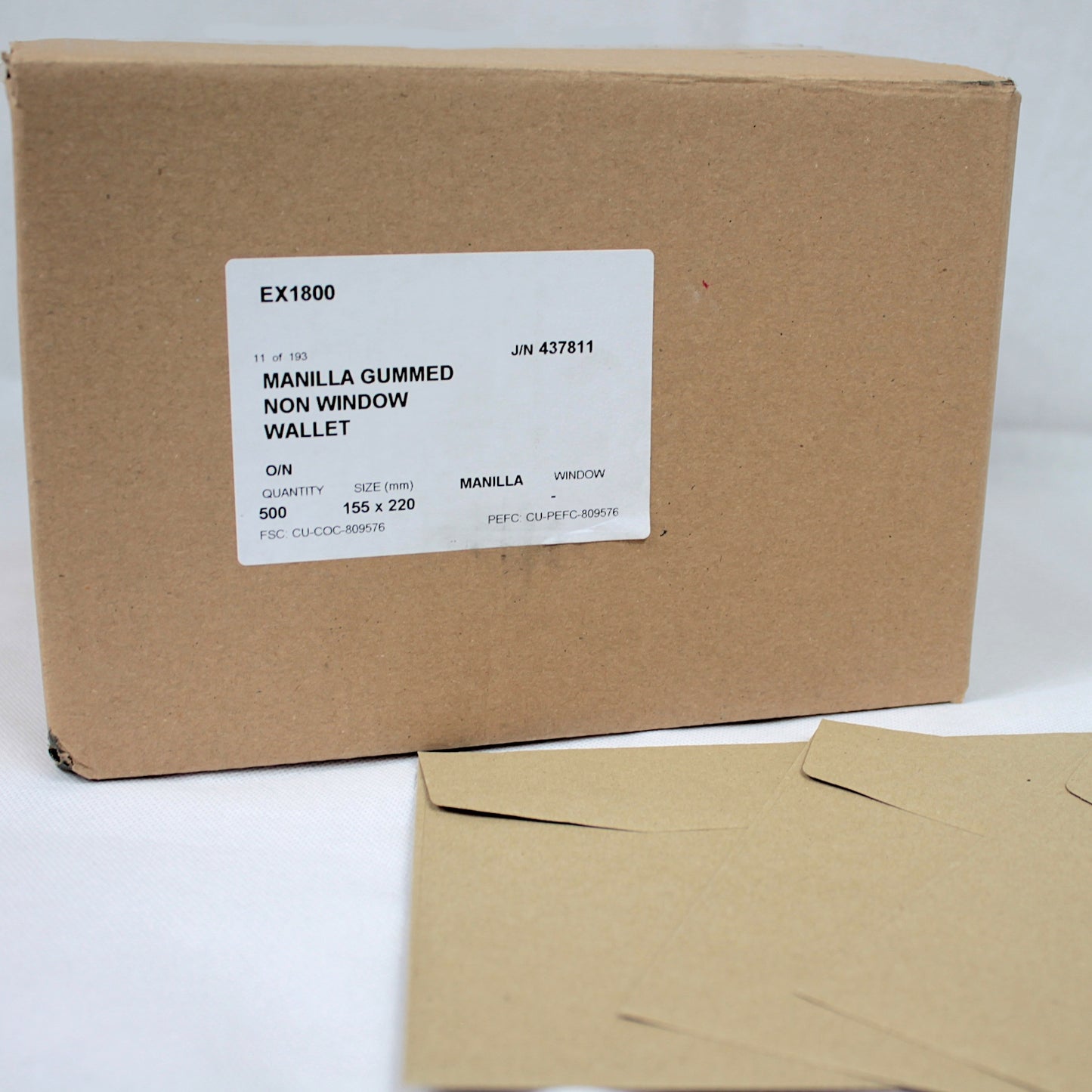155x220mm C5- Manilla Gummed Envelopes (None Window)
