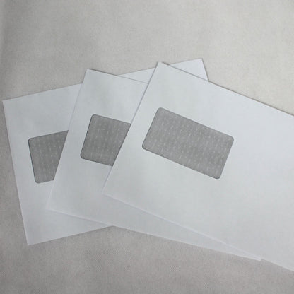 162x229mm C5 White Gummed Envelopes (Window 50x90mm / Outside Seams)