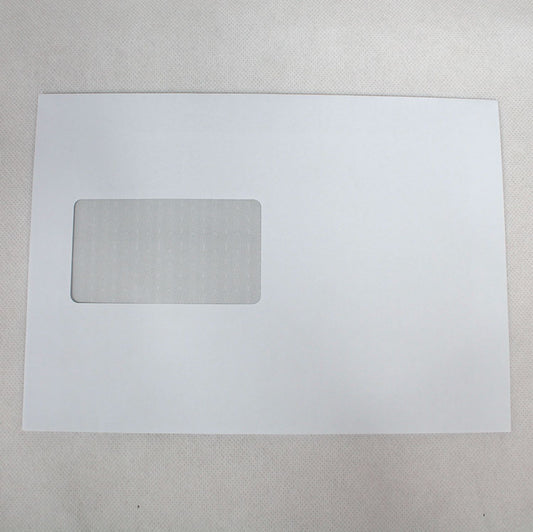 162x229mm C5 White Gummed Envelopes (Window 50x90mm / Inside Seams)