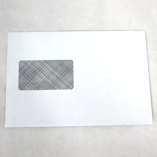 162x235mm C5+ White Gummed Envelopes (Window 50x90mm / Inside Seams)