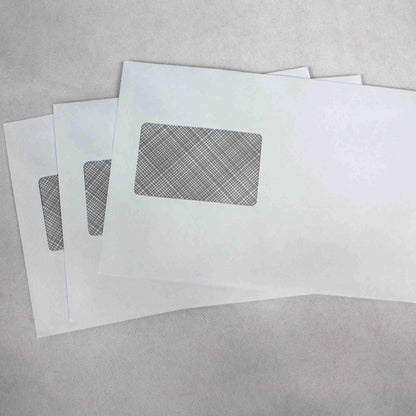 162x235mm C5+ White Gummed Envelopes (Window 55x90mm)