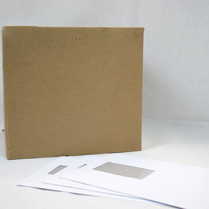 162x238mm C5+ White Gummed Envelopes (Window 50x90mm / 20mm left, 60mm up)