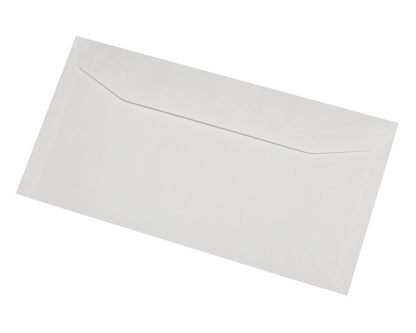 121x235mm DL+ White Gummed Envelopes (None Window) - Box of 1000 - Intrinsic Paper Straws