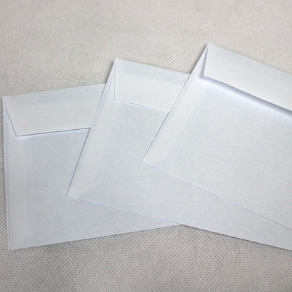 89x152mm White Gummed Envelopes (None Window)