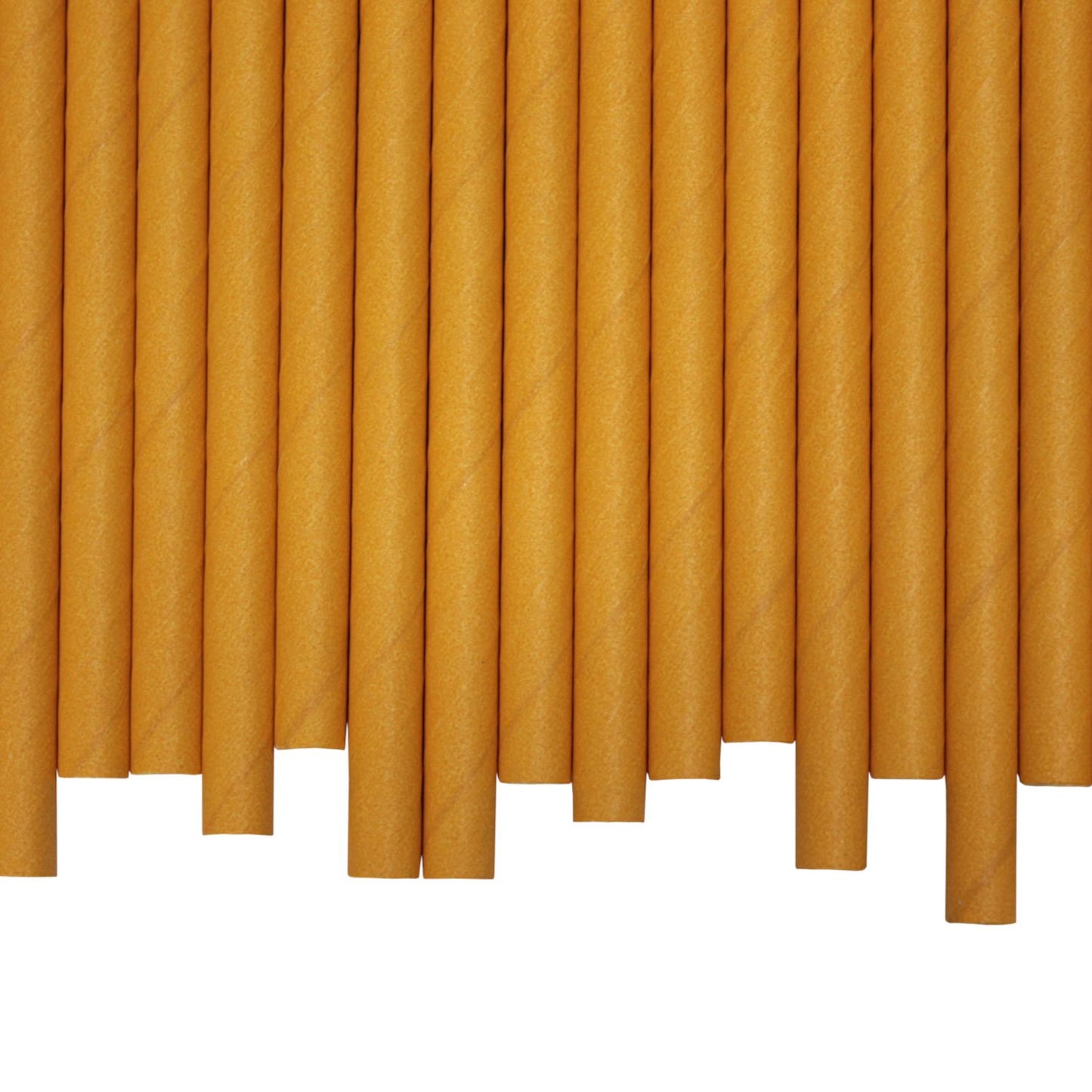 Yellow Paper Straws (8mm x 200mm) - Quality Drinking Straws for Smoothies and Milkshakes - Intrinsic Paper Straws
