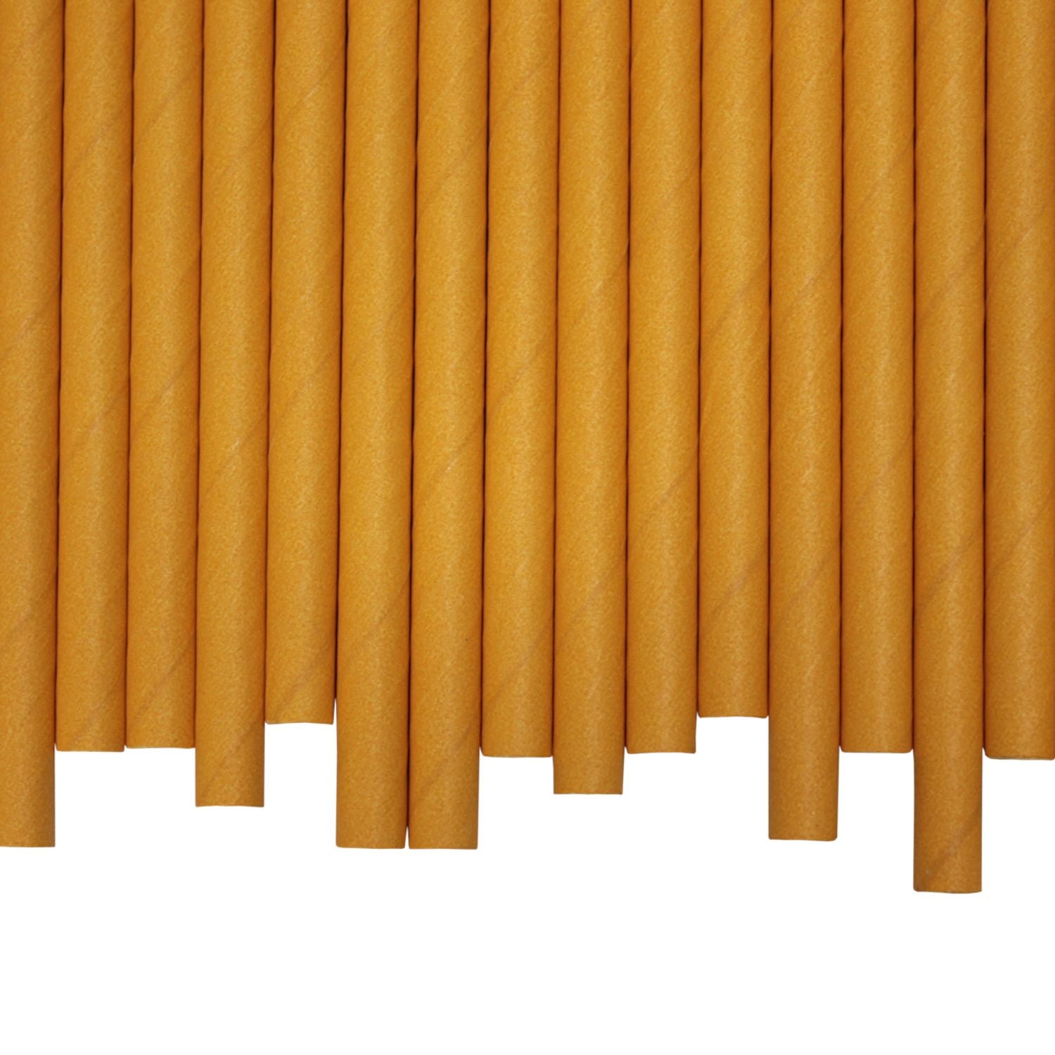 Yellow Paper Straws (8mm x 200mm) - Quality Drinking Straws for Smoothies and Milkshakes - Intrinsic Paper Straws