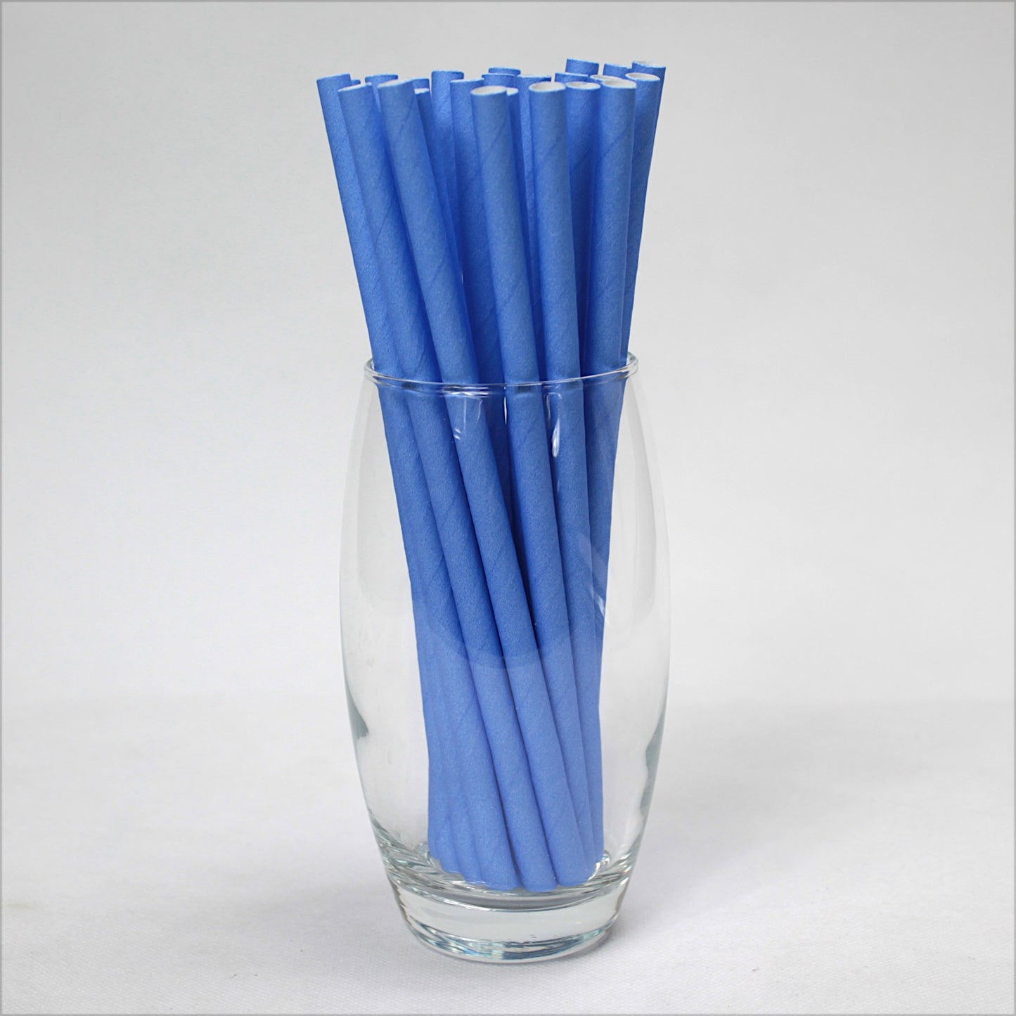 Blue Paper Straws (8mm x 200mm) - Quality Drinking Straws for Smoothies and Milkshakes - Intrinsic Paper Straws
